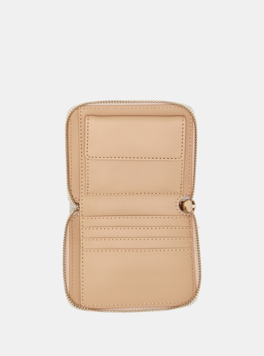 GUESS Womens Brown Logo Silia Small Zip Around Wallet GP9890137 Inside View