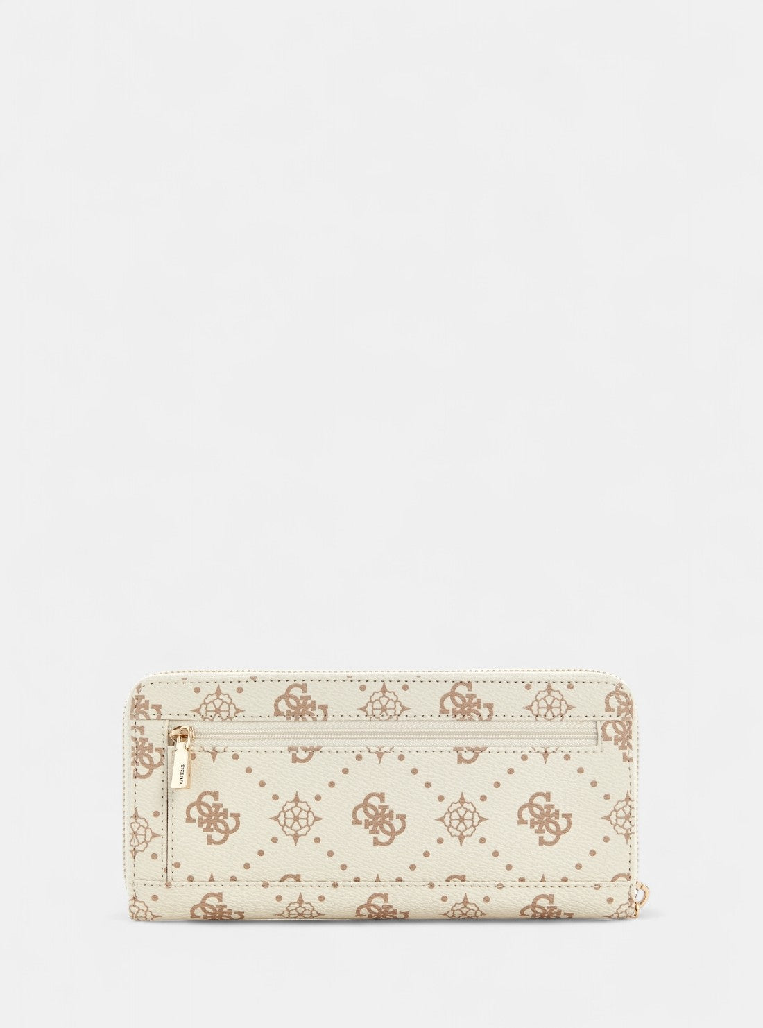 GUESS Womens White Logo Silia Large Zip Around Wallet GP9890146 Back View