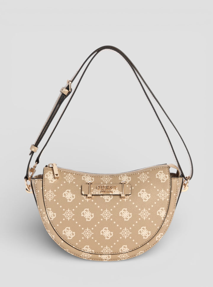 GUESS Womens Biscotti Logo Silia Convertible Shoulder Bag GP989018 Front View