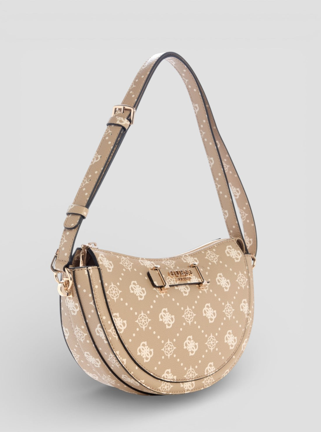 GUESS Womens Biscotti Logo Silia Convertible Shoulder Bag GP989018 Side View