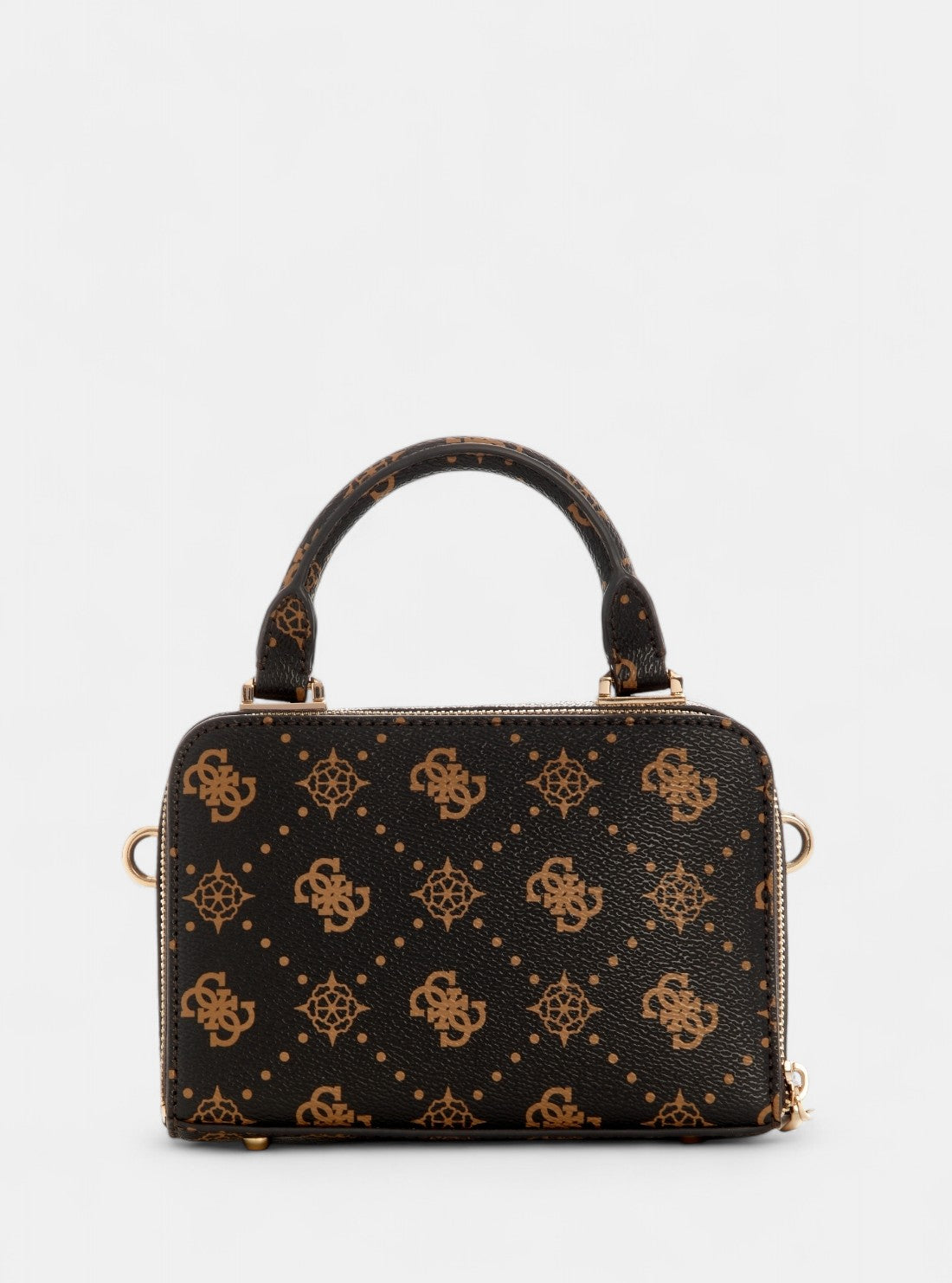 GUESS Womens Brown Logo Silia Mini Satchel Bag GP989076 Back View