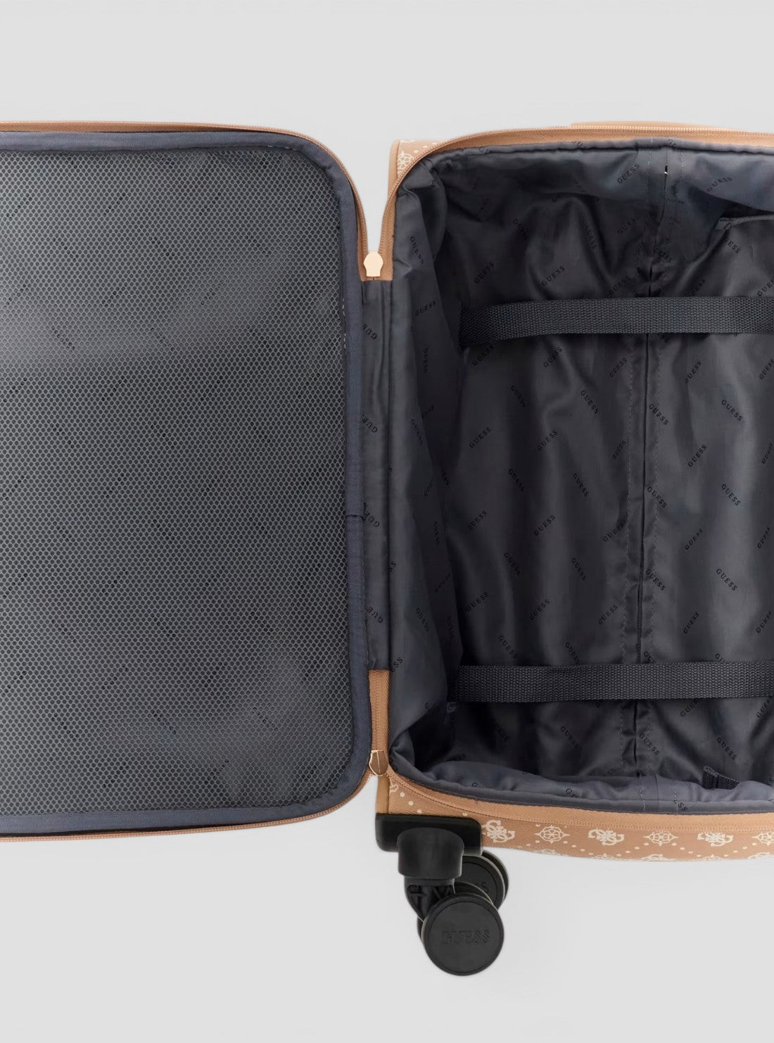 GUESS Luggage Biscotti Logo Silia 45cm Suitcase GP9890983 Inside View