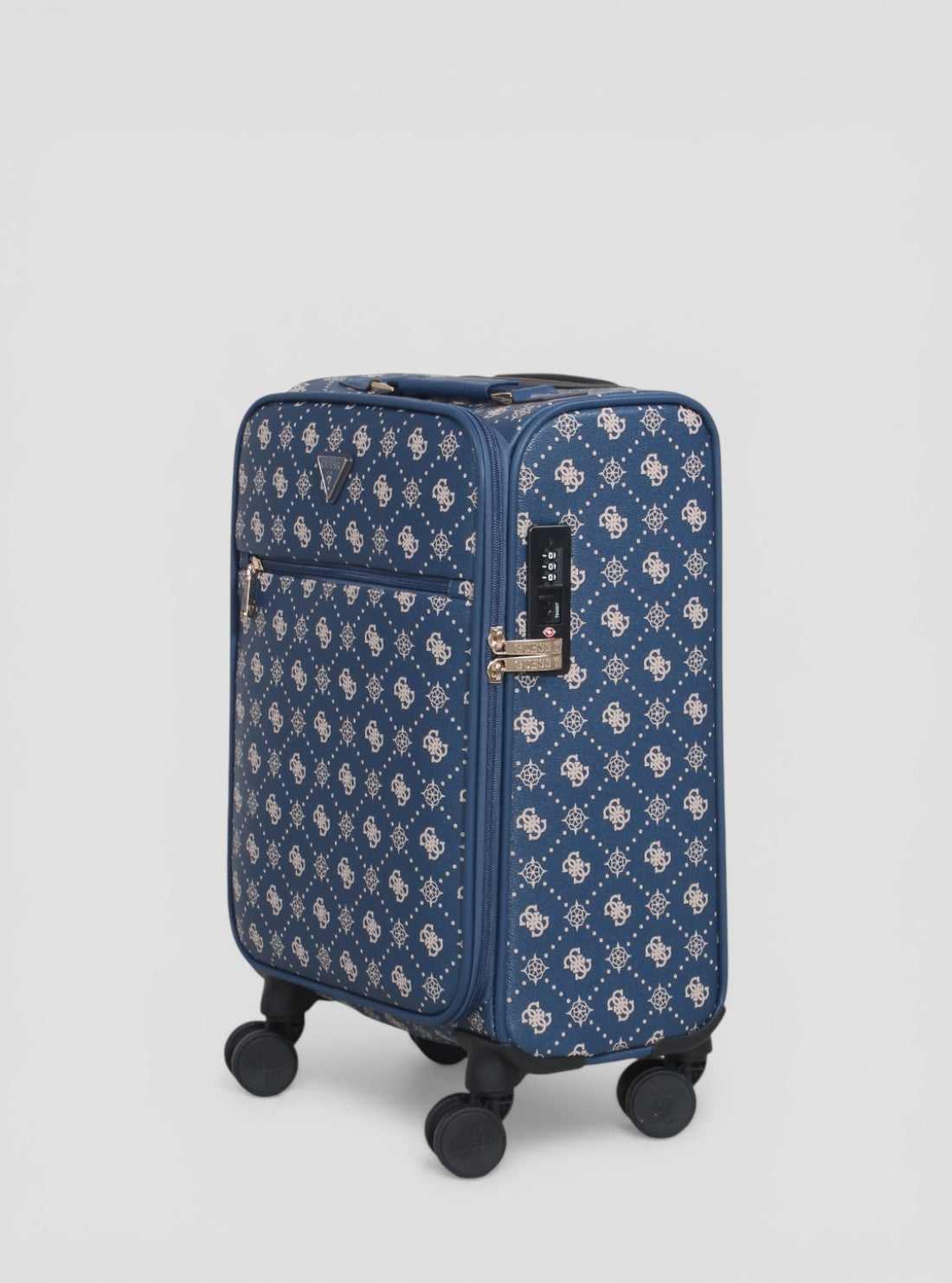 GUESS Luggage Blue Logo Silia 45cm Suitcase GP9890983 Side View