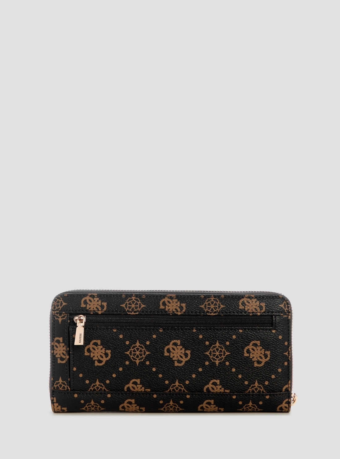 GUESS Womens Brown Logo Carrie Large Zip Around Wallet GP9898146 Back View