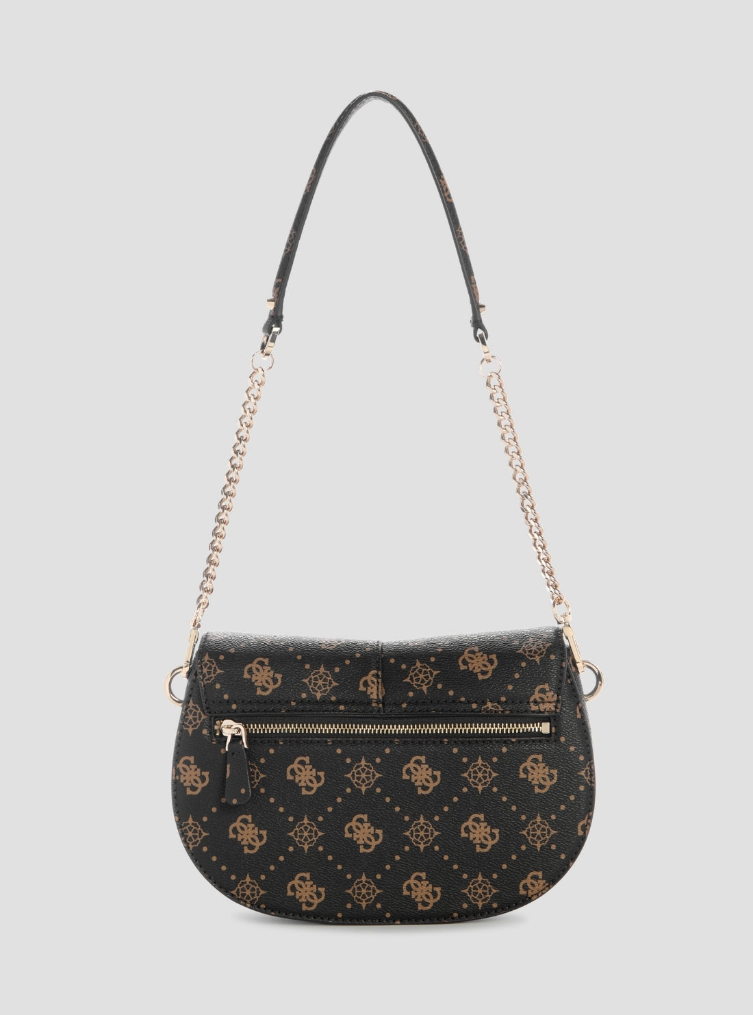 GUESS Womens Brown Logo Carrie Flap Shoulder Bag GP989820 Back View