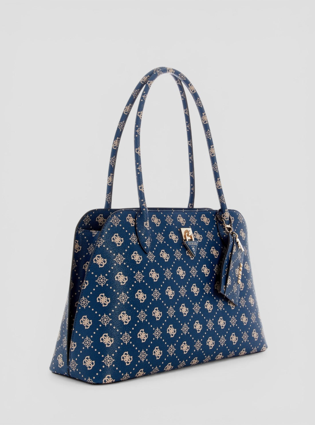 GUESS Womens Blue Logo Patsie Tote Bag GP9919024 Side View