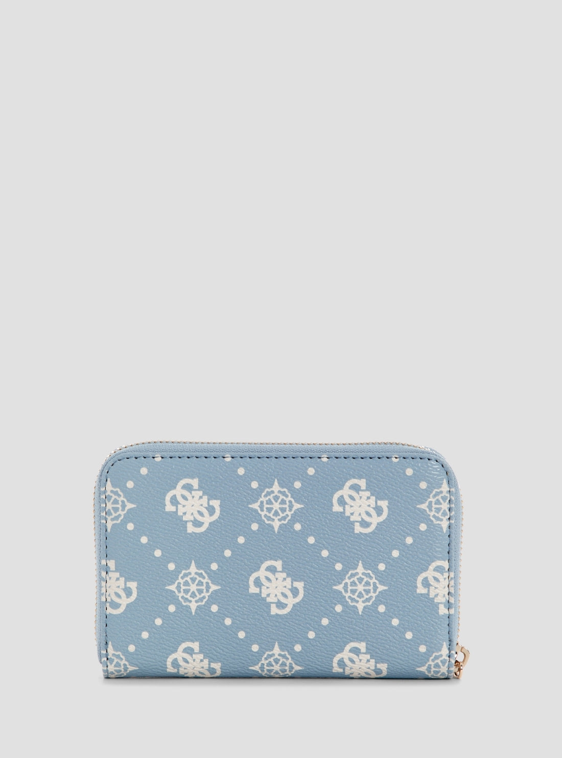 GUESS Womens Light Blue Logo Emelie Medium Zip Around Wallet GP9928140 Back View