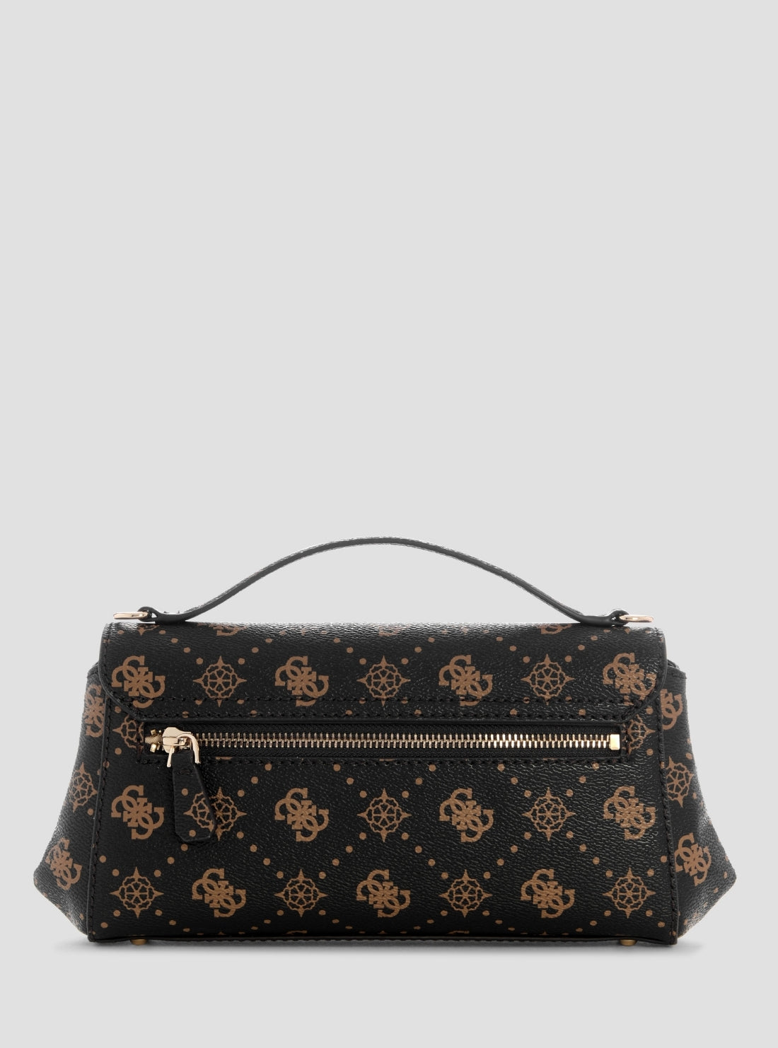 GUESS Womens Espresso Logo Emelie Flap Crossbody Bag GP992819 Back View