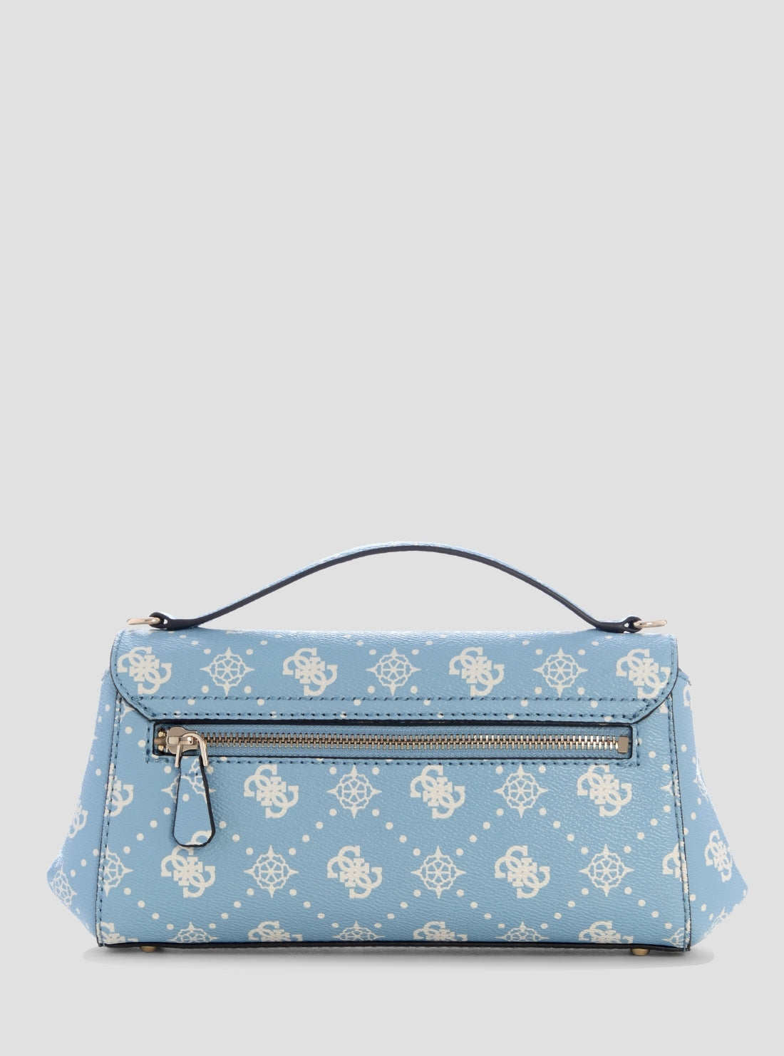 GUESS Womens Light Blue Logo Emelie Flap Crossbody Bag GP992819 Back View