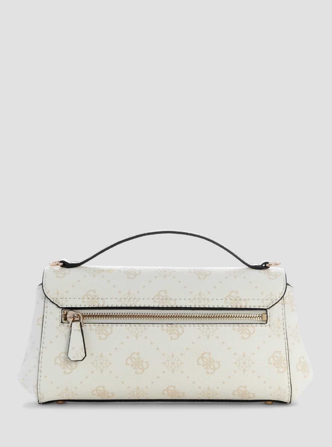GUESS Womens White Logo Emelie Flap Crossbody Bag GP992819 Back View