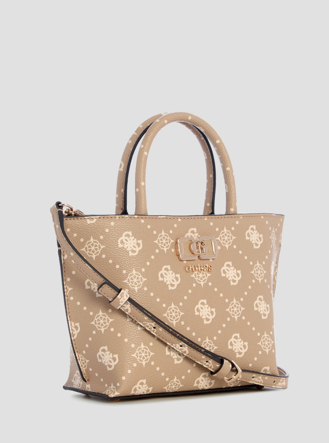 GUESS Womens Beige Logo Emelie Logo Mini Tote Bag GP992875 Side View