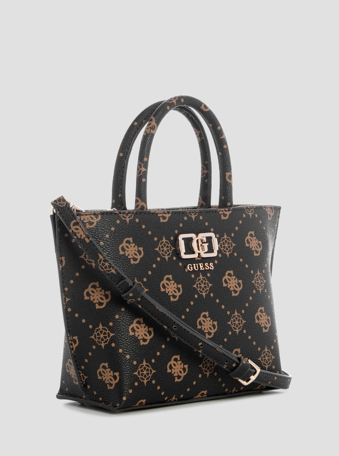 GUESS Womens Brown Logo Emelie Logo Mini Tote Bag GP992875 Side View