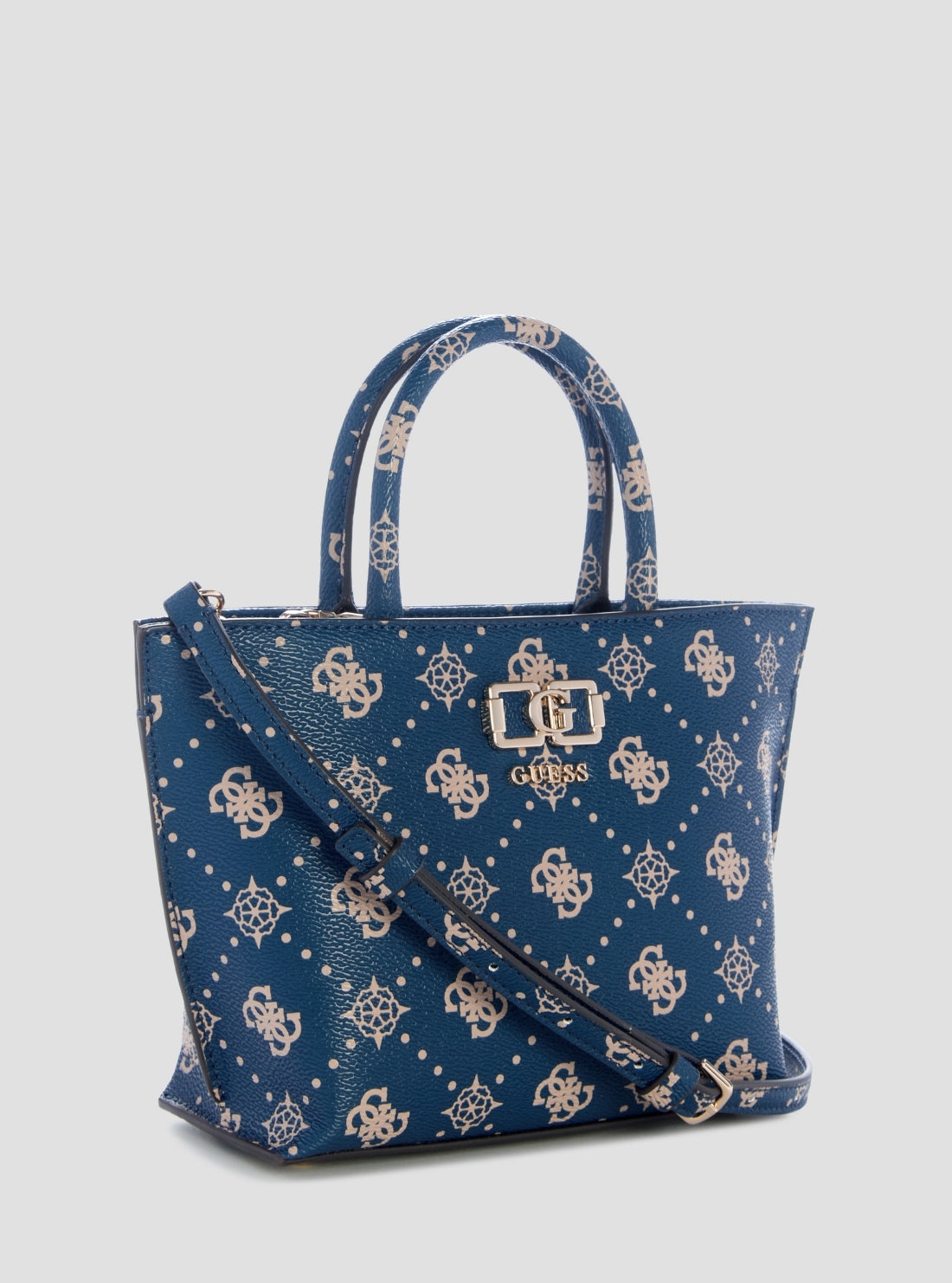 GUESS Womens Blue Logo Emelie Logo Mini Tote Bag GP992875 Side View