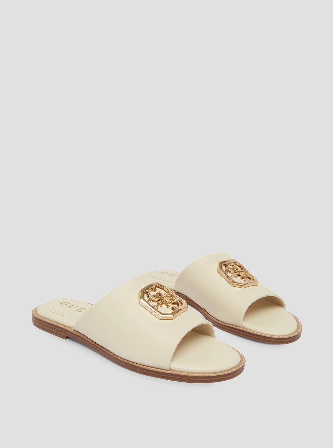 GUESS Footwear Ivory Graysie4 Slides GRAYSIE4 Side View