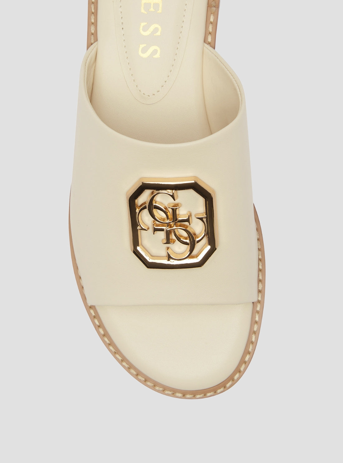 GUESS Footwear Ivory Graysie4 Slides GRAYSIE4 Front View
