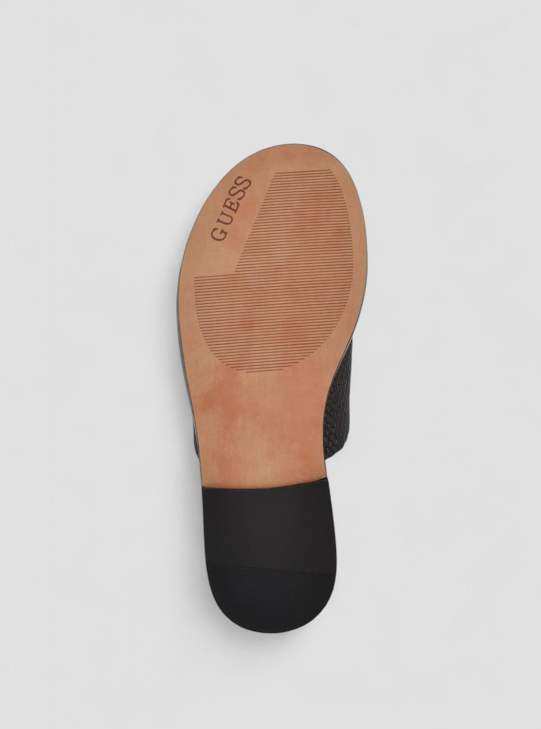 GUESS Footwear Black Graysie Flat Sandals GRAYSIE Back View