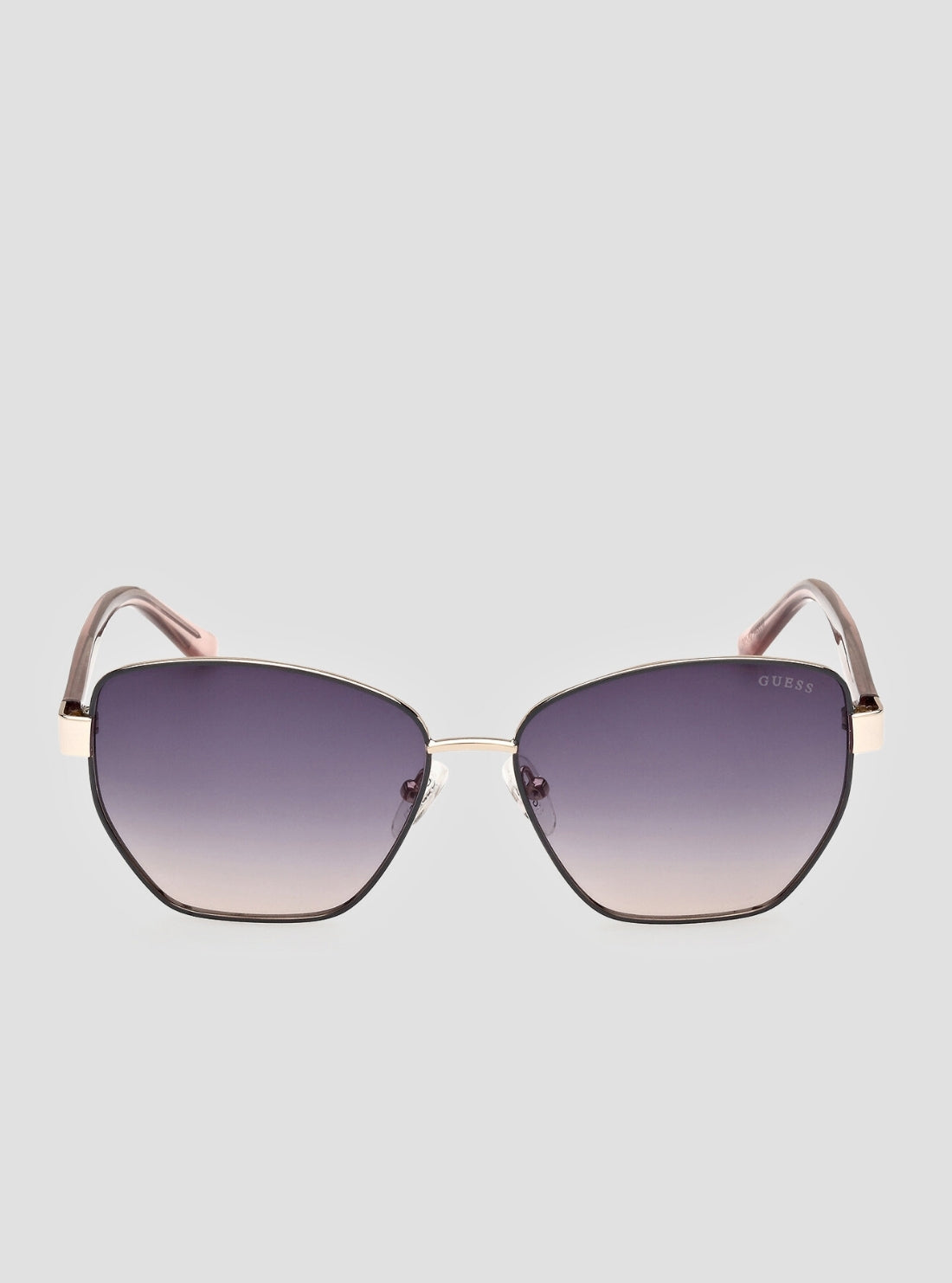 GUESS Womens Grey Josey Butterfly Metal Sunglasses GU00102_20B Front View