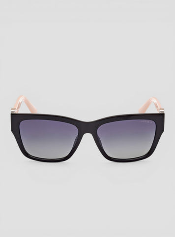 GUESS Accessories Black Polarized Square Sunglasses GU00105 Front View