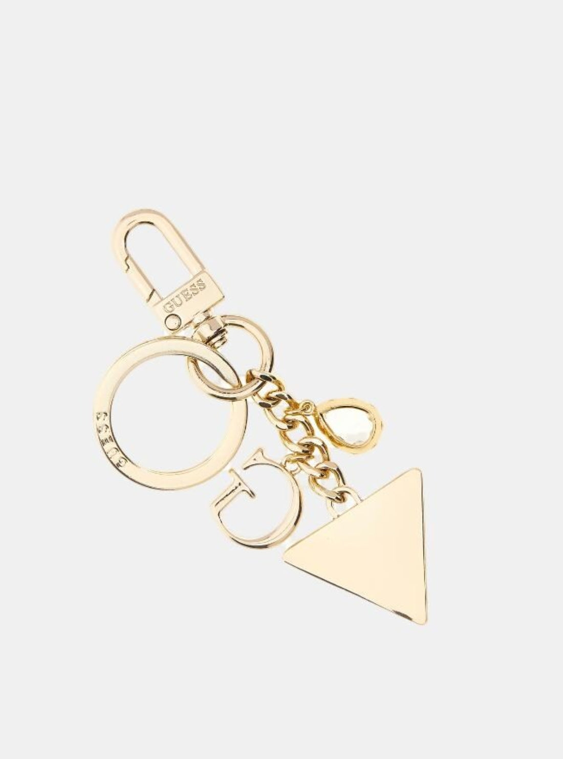 GUESS Accessories Black Logo Charm Keyring GU00106_5905A Back View