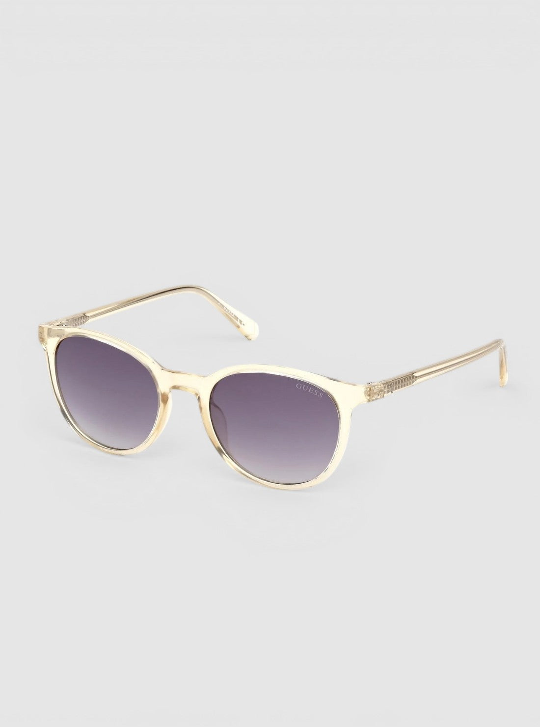 GUESS Accessories Shiny Yellow Smoke Round Sunglasses GU00118_5139C Side View