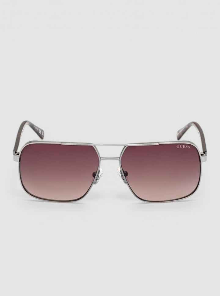 GUESS Accessories Brown Polarised Aviator Sunglasses GU00119_5808F Front View
