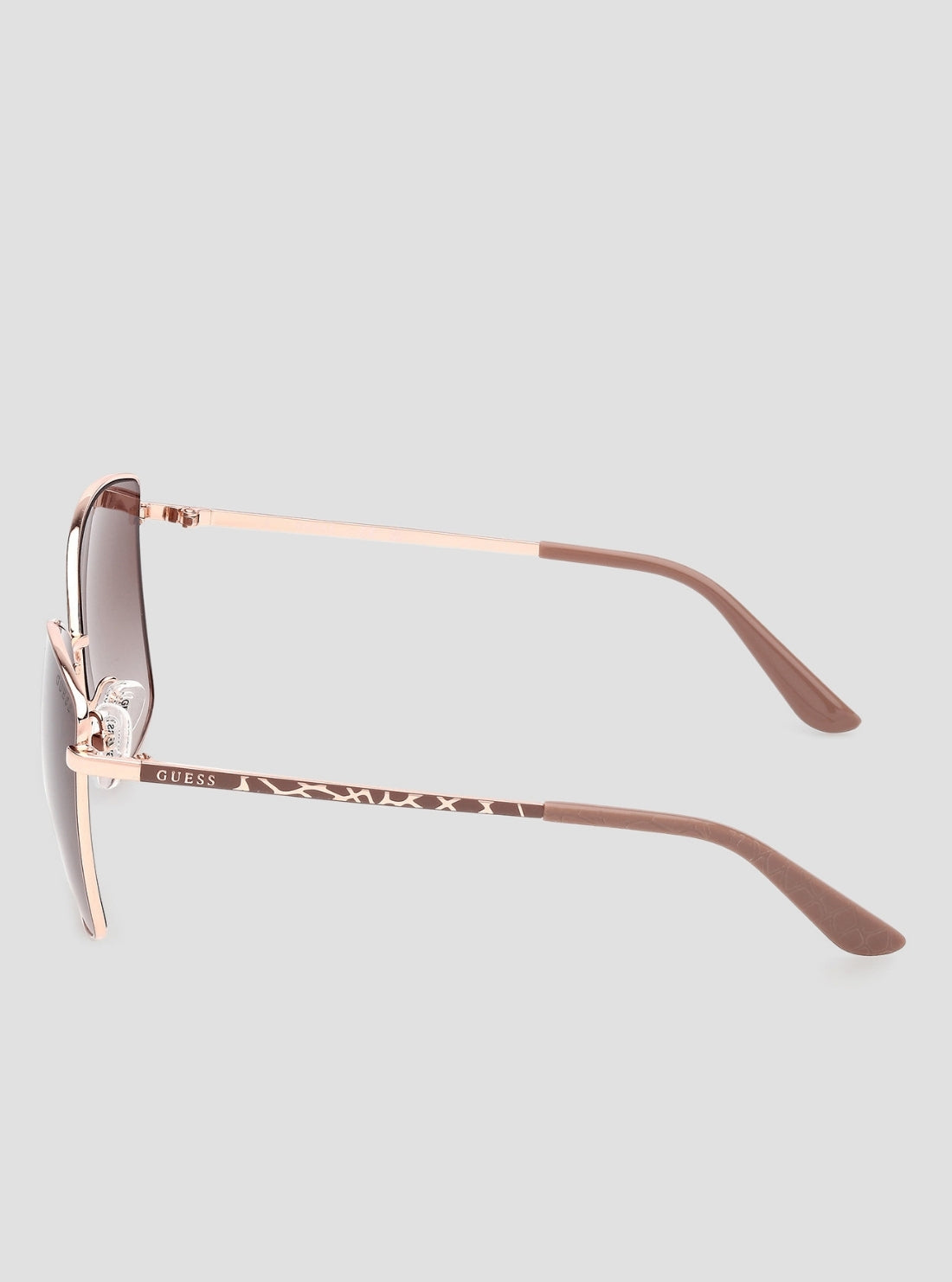 GUESS Womens Beige Brown Round Metal Sunglasses GU00149_58F Side View