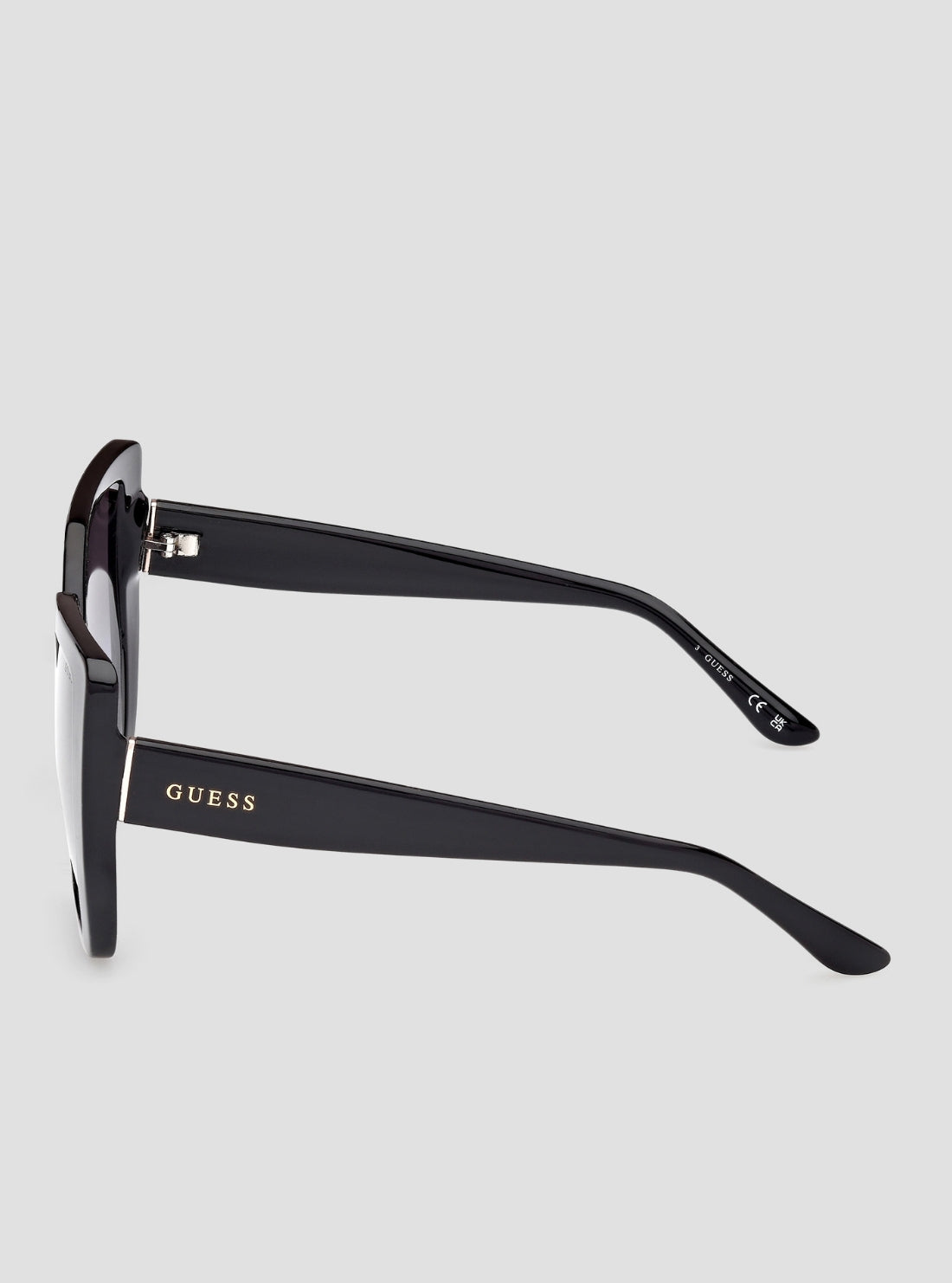 GUESS Womens Black Oversized Cat Eye Sunglasses GU00154_01B Side View