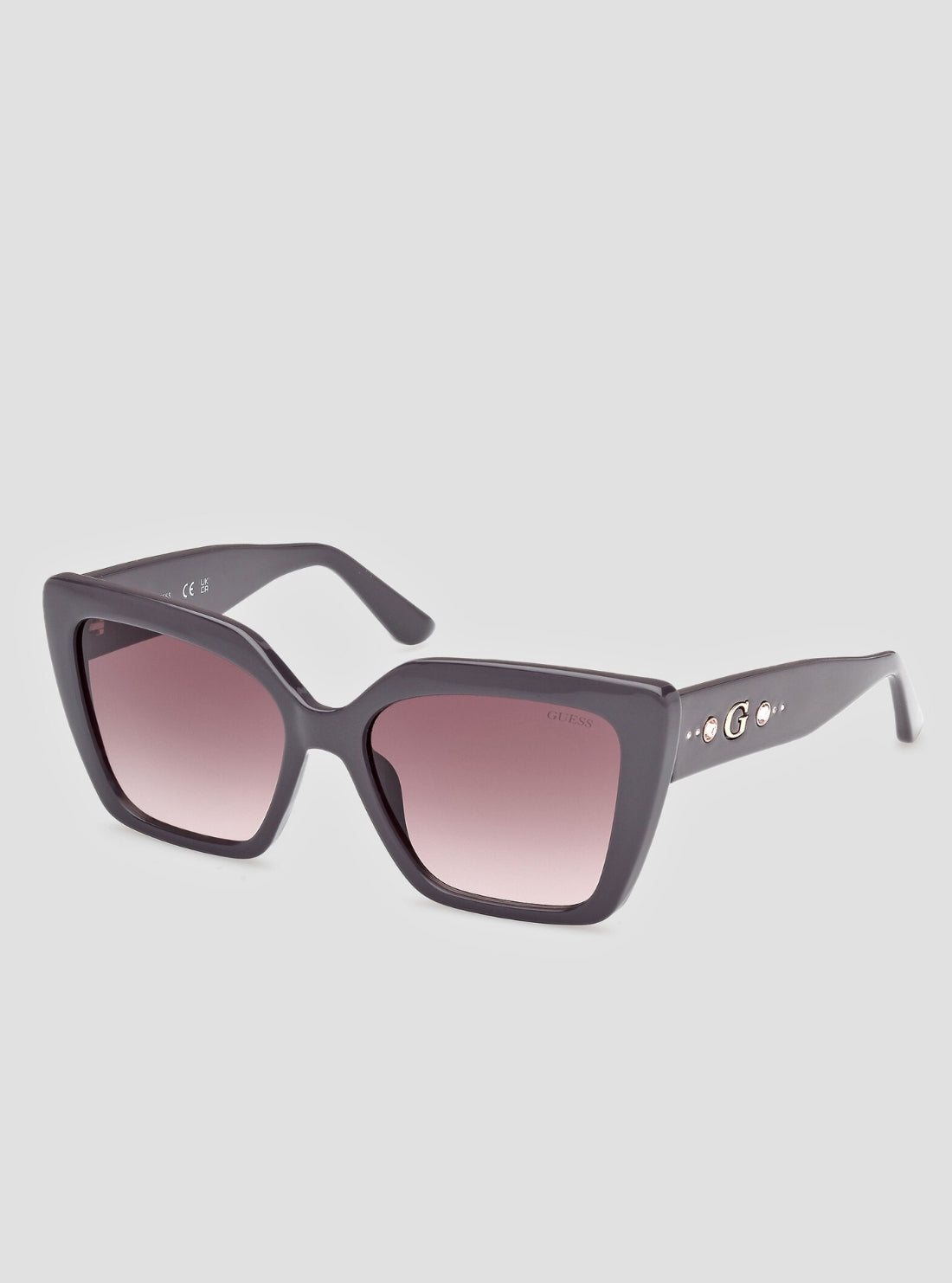 GUESS Womens Brown Grey Square Sunglasses GU00162 Front Side View