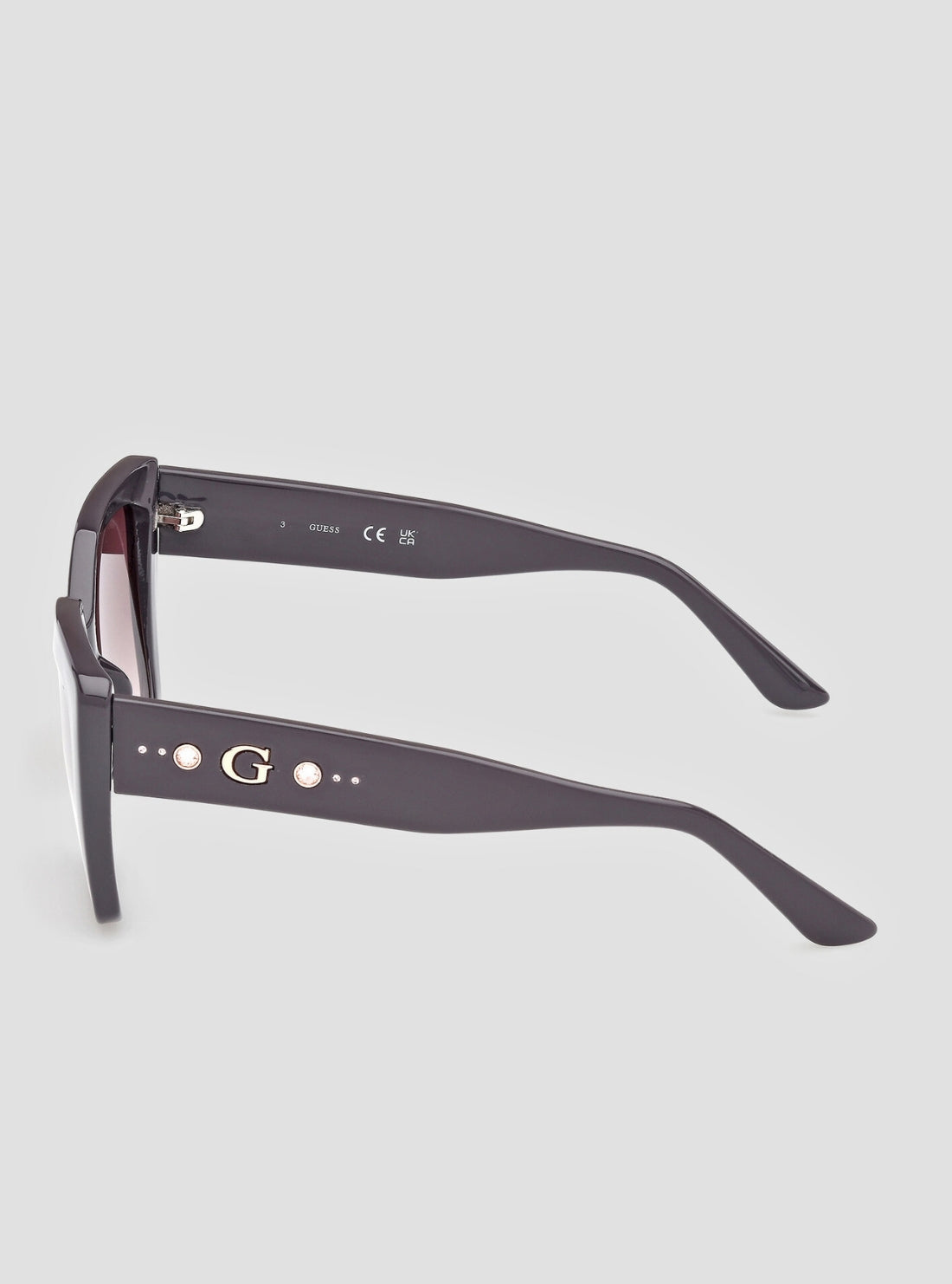 GUESS Womens Brown Grey Square Sunglasses GU00162 Side View