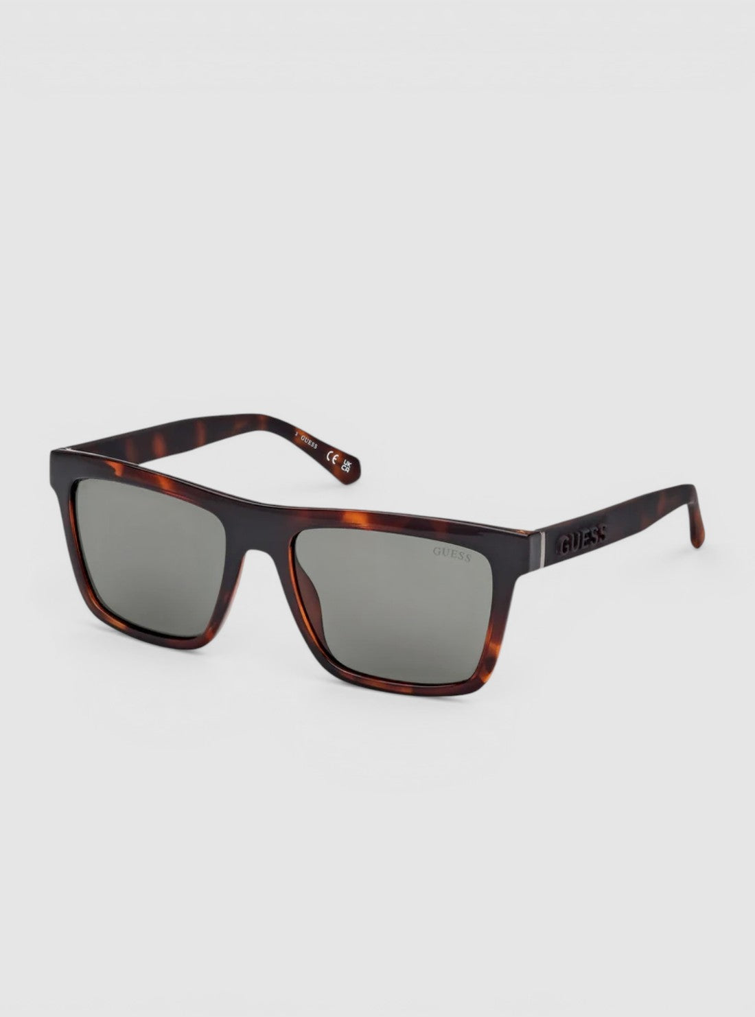 GUESS Accessories Dark Havana Square Sunglasses GU0016652N Side View