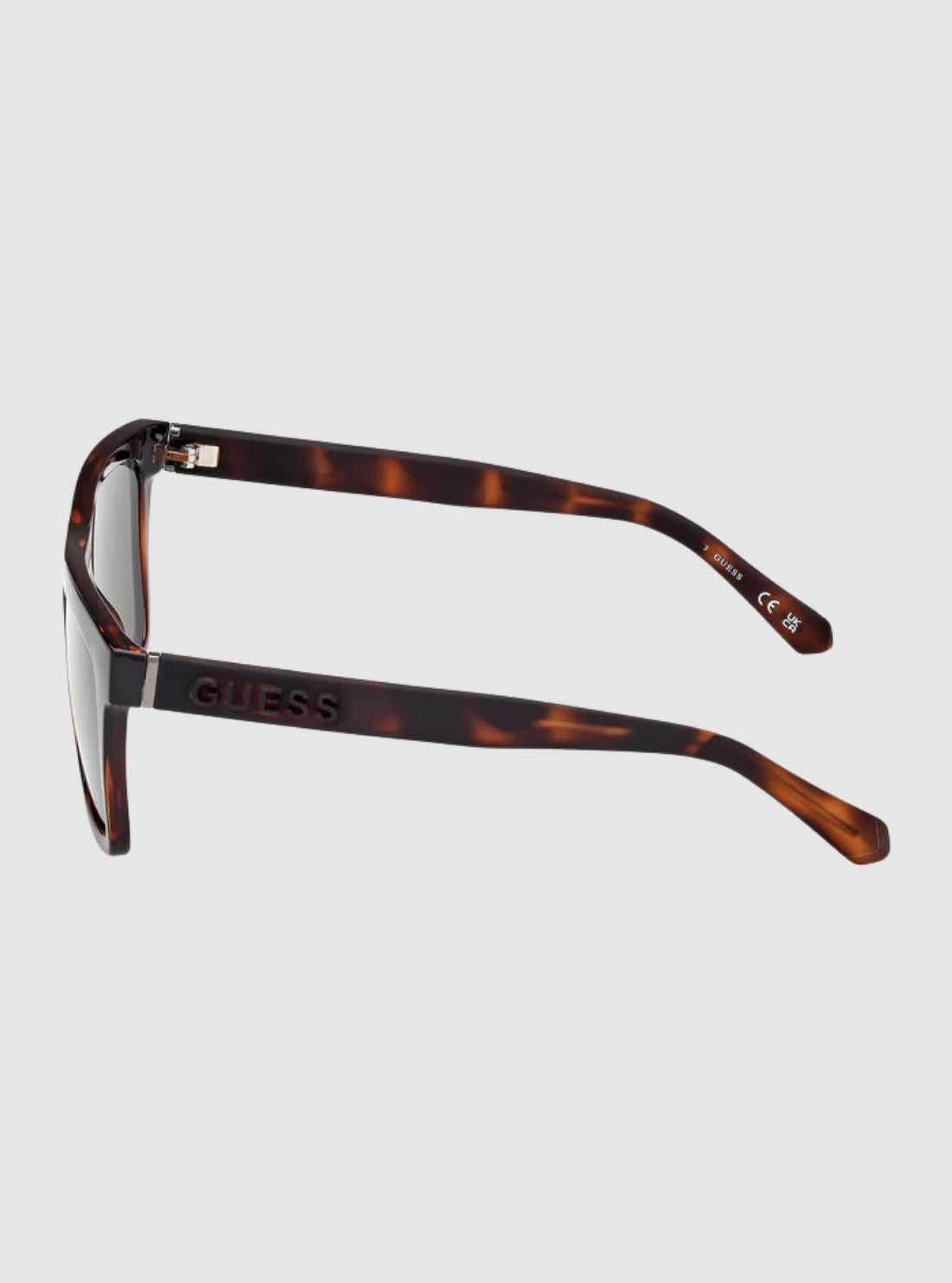 GUESS Accessories Dark Havana Square Sunglasses GU0016652N Side View