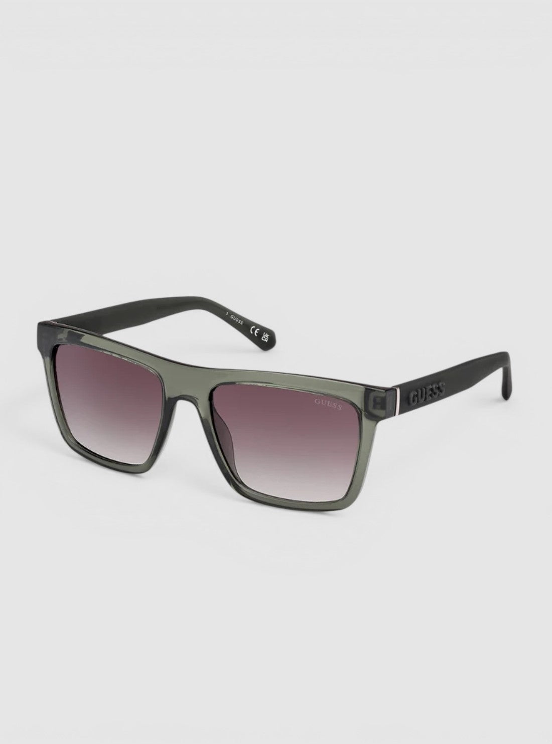 GUESS Accessories Gradient Green Square Sunglasses GU0016696P Side View