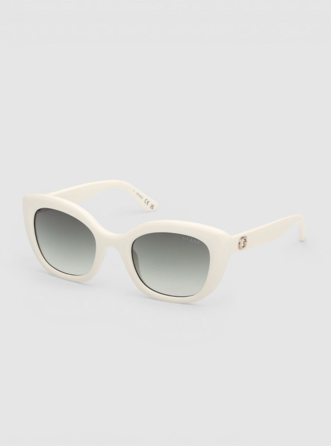 GUESS Accessories White Gradient Green Cat-Eye Sunglasses GU00196-21P Side View
