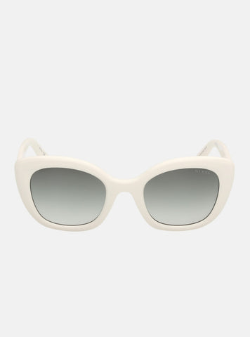 GUESS Accessories White Gradient Green Cat-Eye Sunglasses GU00196-21P Front View
