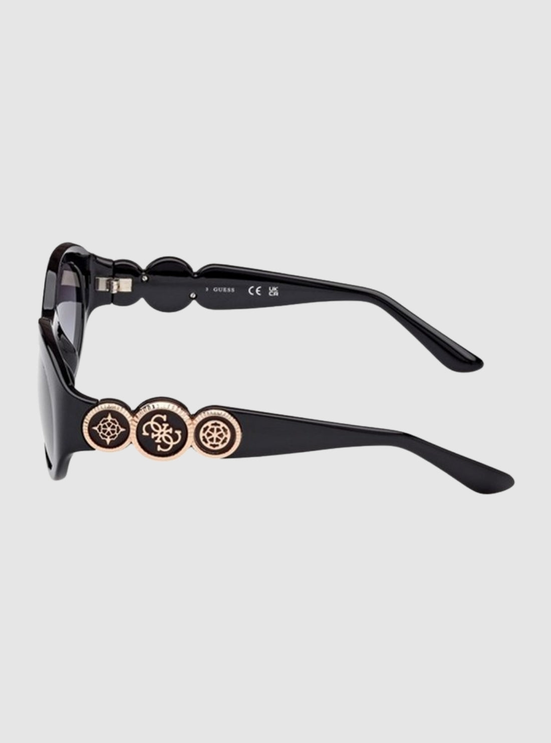GUESS Accessories Black Oval Sunglasses GU00198-H01B Side View