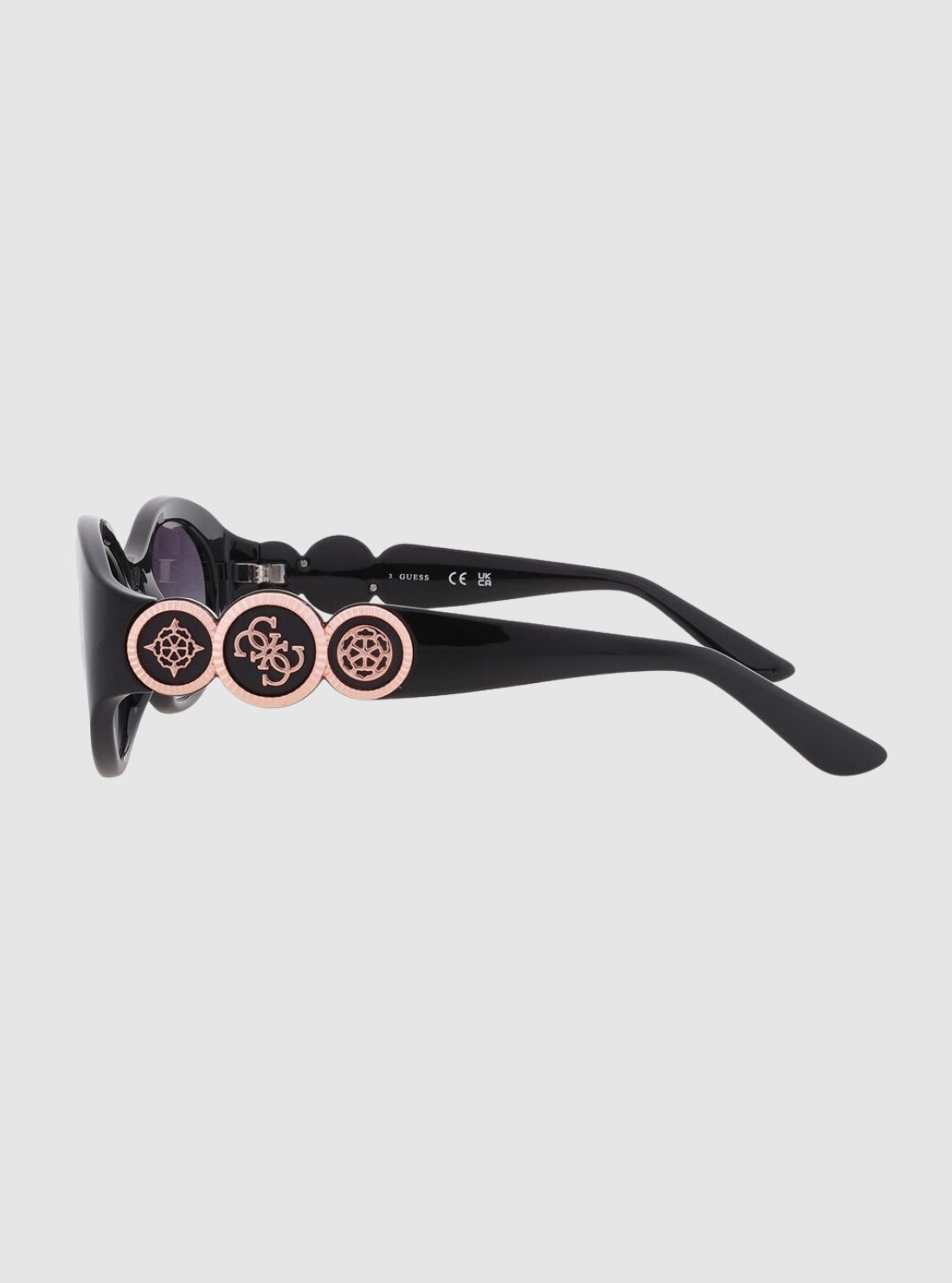 GUESS Accessories Black Oval Sunglasses GU00198-H01B Side View