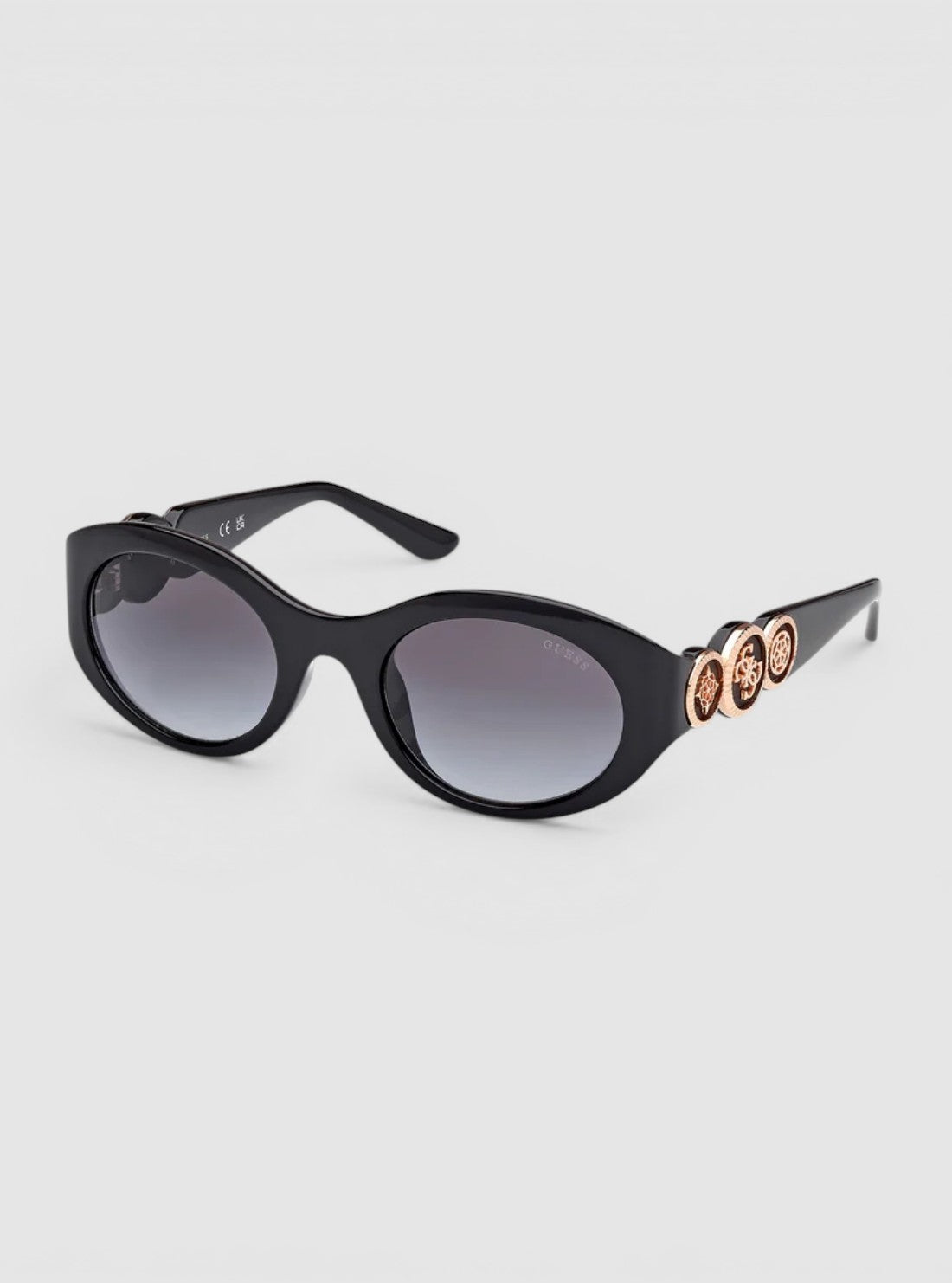 GUESS Accessories Black Oval Sunglasses GU00198-H01B Side View