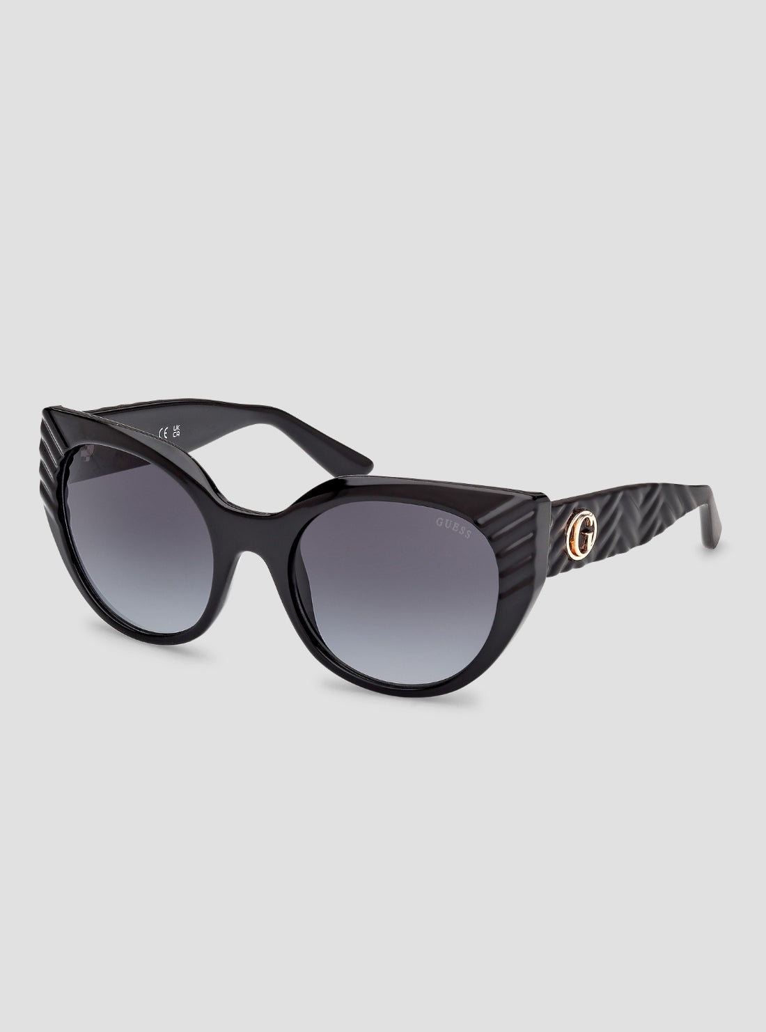 GUESS Womens Gradient Black Adina Cat Eye Sunglasses GU00255  Front Side View