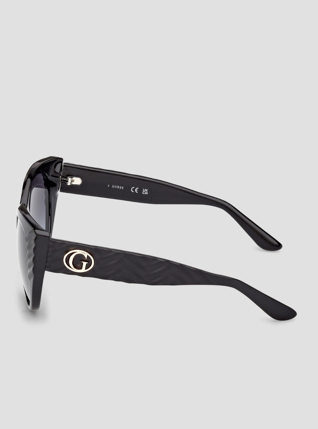 GUESS Womens Gradient Black Adina Cat Eye Sunglasses GU00255 Side View