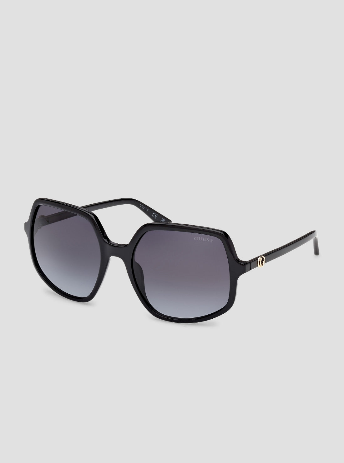 GUESS Womens Black Gradient Square Sunglasses GU00257 Front Side View