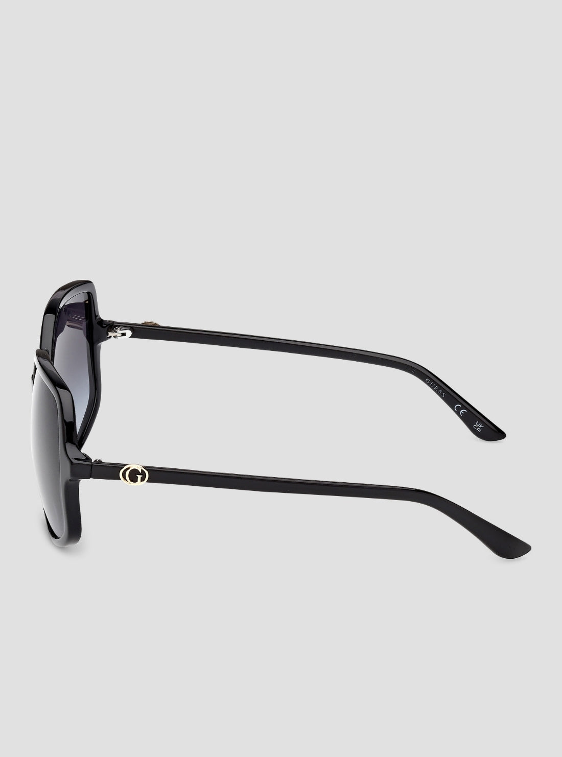 GUESS Womens Black Gradient Square Sunglasses GU00257 Side View
