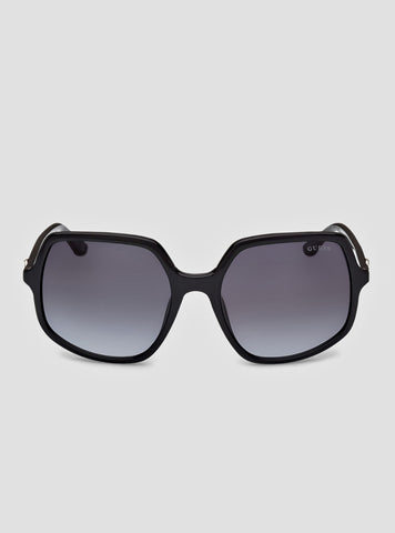 GUESS Womens Black Gradient Square Sunglasses GU00257 Front View