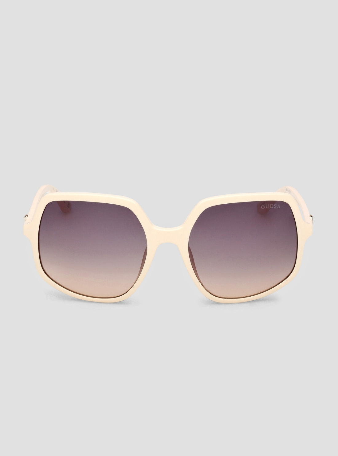 GUESS Womens Beige Gradient Square Sunglasses GU00257 Front View