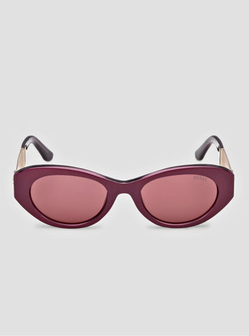 GUESS Womens Shiny Violet Round Sunglasses GU00261-H Front View