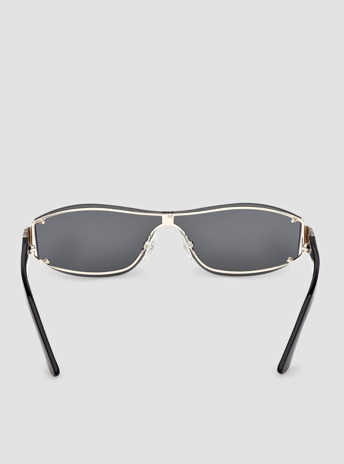 GUESS Womens Black Shield Mirror Sunglasses GU00263 Back View