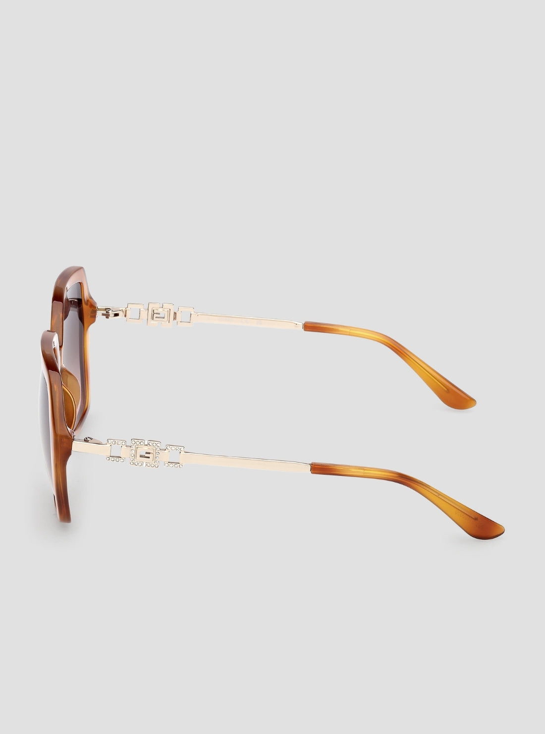 GUESS Womens Brown Havana Oversized Square Sunglasses GU00267_53F Side View