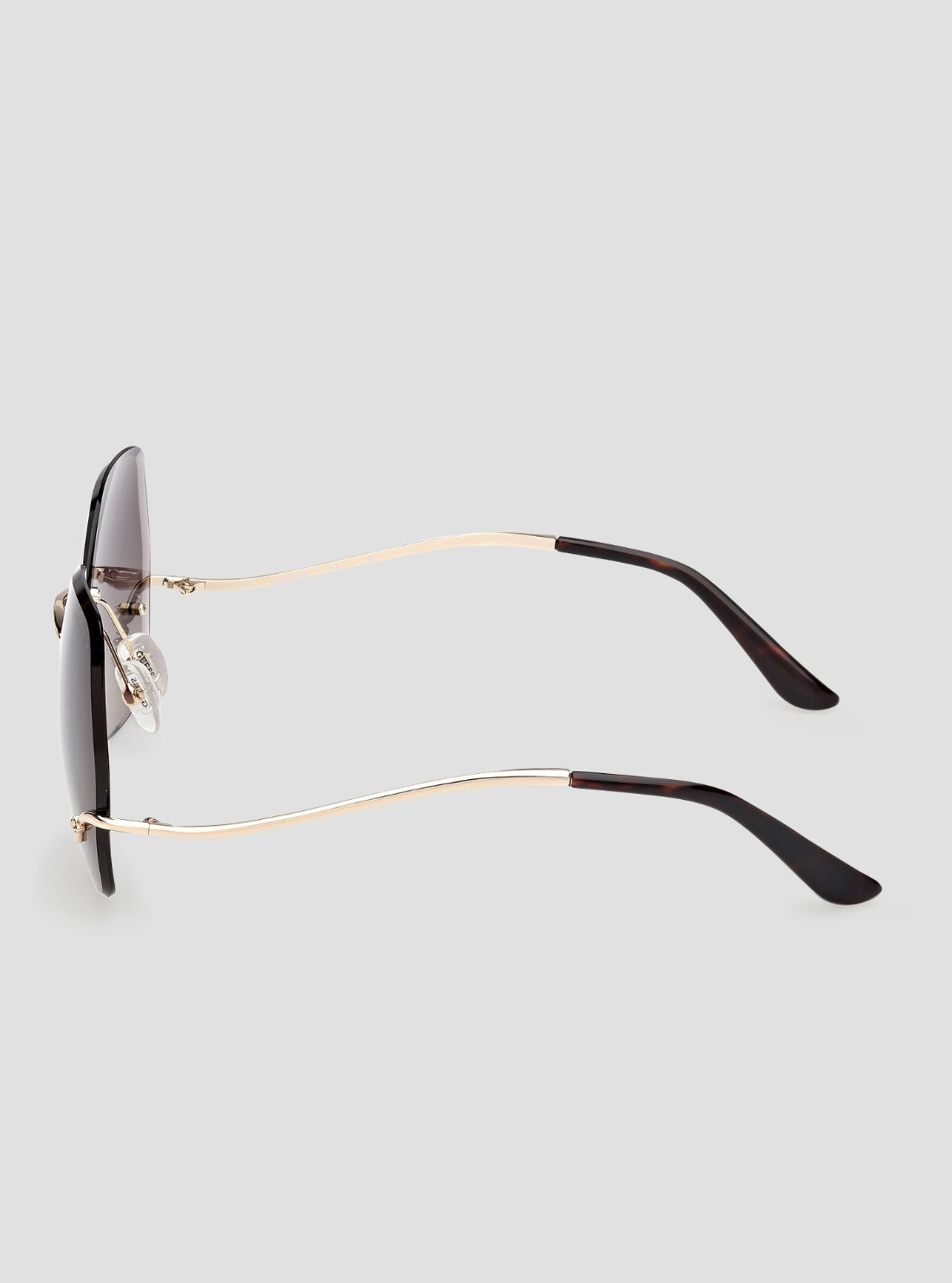 GUESS Womens Brown Gradient Butterfly Metal Sunglasses GU00268_32F Side View