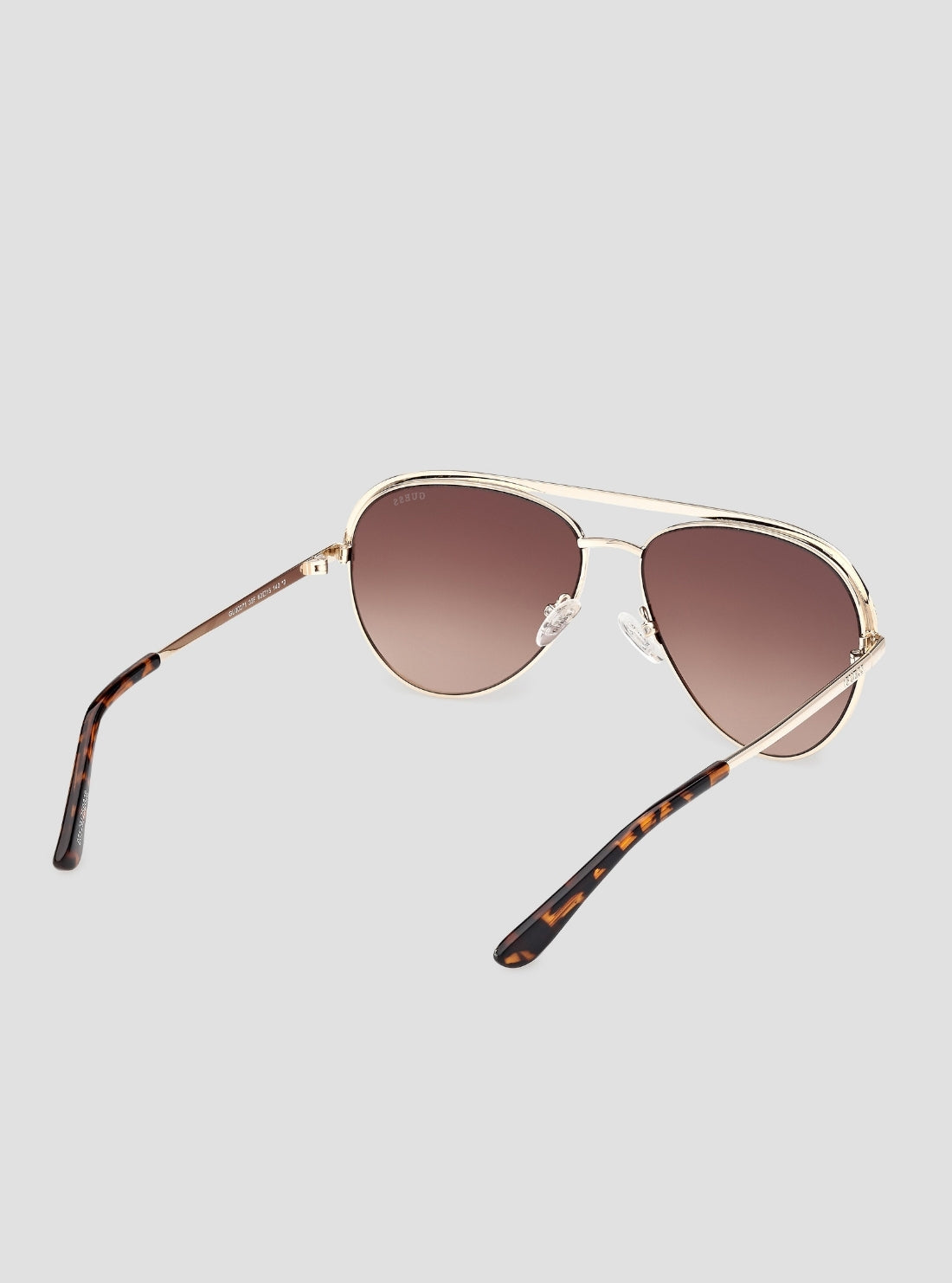 GUESS Womens Gold Brown Aviator Metal Sunglasses GU00271_32F Back Side View