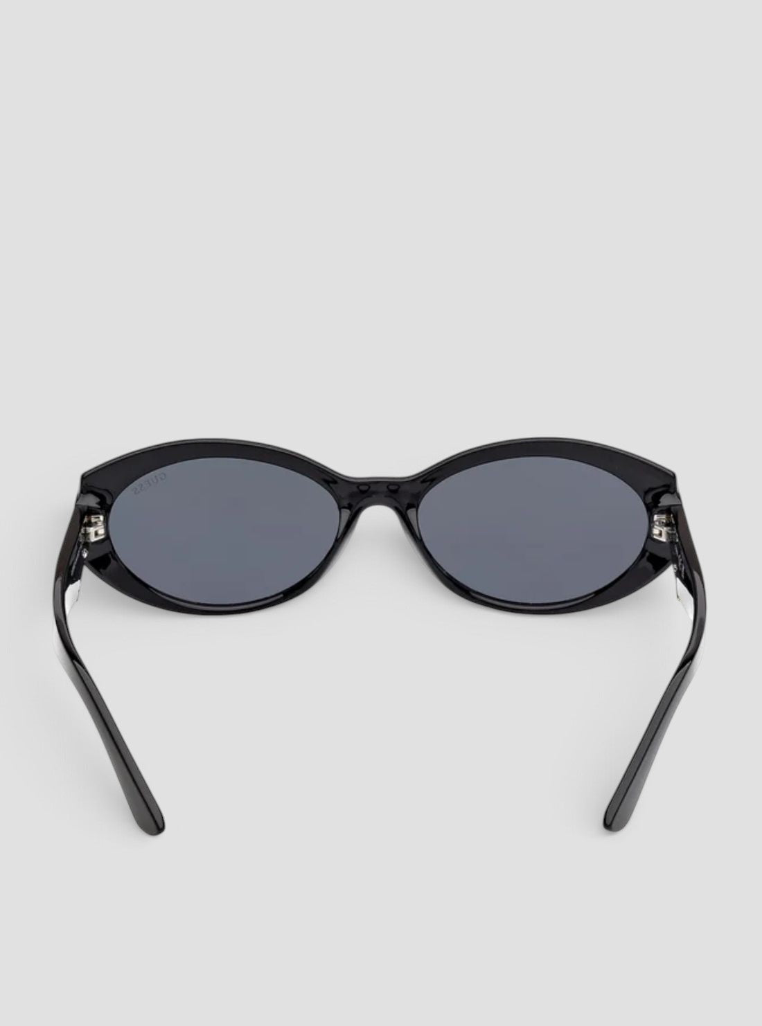GUESS Accessories Shiny Black Oval Sunglasses GU0030701A Back View