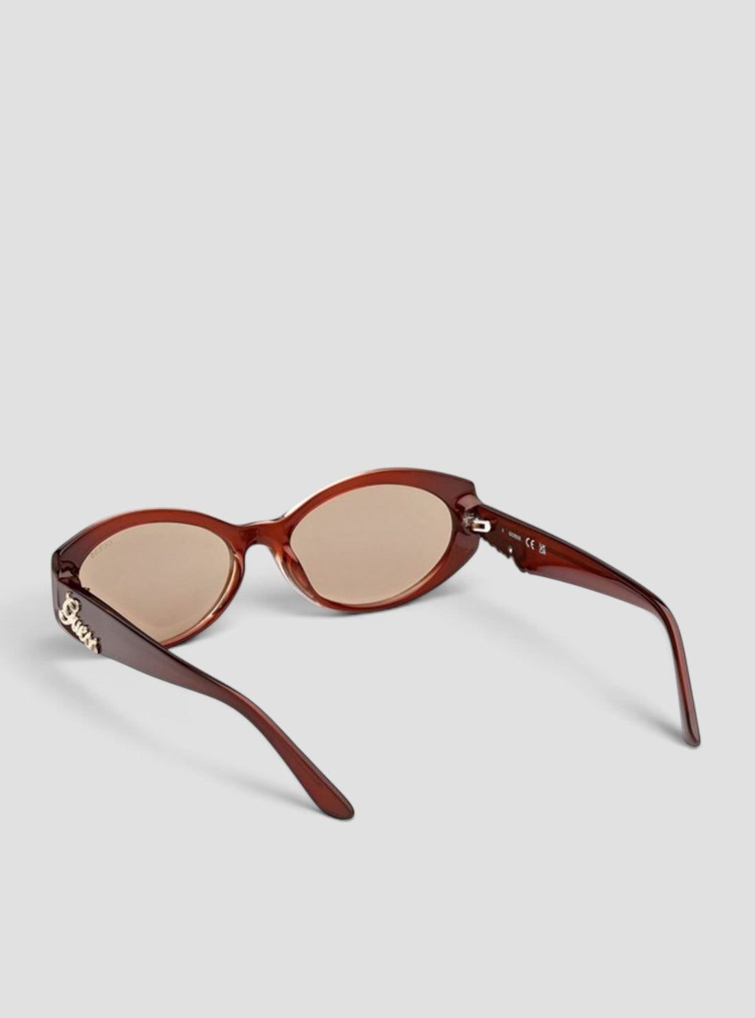 Dark Brown Oval Sunglasses